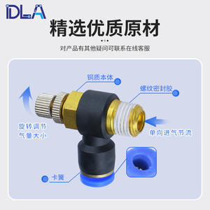 Robotic Arm Accessories PC-6 APE-6 Pneumatic Components Plastic Ties & Straight-Insertion <b>Air</b> <b>Hose</b> <b>Connectors</b> Control Valves - Product Image 3