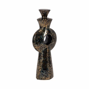 Vaso in Ceramica Scultoreo Rotondo, Vaso Decorativo per Fiori, Elemento d'Arredo Contemporaneo per Soggiorno - Product Image 3