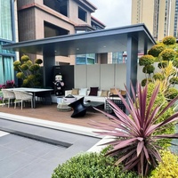 Pavillon de jardin en aluminium robuste pour espaces publics, résistant à la corrosion et au vent, design moderne et luxueux