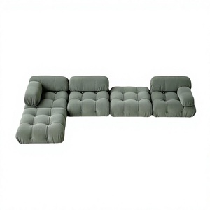 Canapé-lit multifonctionnel pliable en matériau Sherpa pour salon moderne, avec éponge et rangement facile - Product Image 1