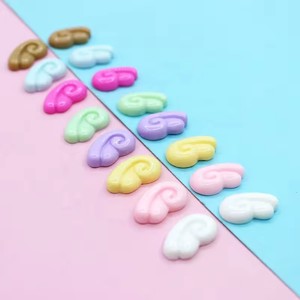 Cartone animato opaca aletta in resina ciondoli artigianali graziose ali d'angelo per guscio del telefono fai da te o accessori per la bellezza dei capelli dei bambini - Product Image 2
