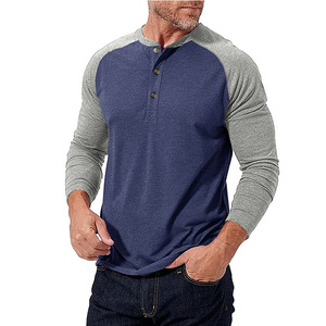 Camisetas Casuales de Manga Larga para Hombre, Cuello Redondo, Diseñ<span class=keywords><strong>o</strong></span> de Parches de Color, Nueva Colección Otoñ<span class=keywords><strong>o</strong></span>, Económicas - Product Image 3