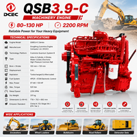 Moteur diesel authentique DCEC Cummins QSB3.9-C125 125 CV 93 kW 3,9 L EU Stage IIIA pour excavatrice, chargeuse, engins de construction