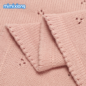 Coperte per Neonati MIMIXIONG Super Morbide Personalizzate in <span class=keywords><strong>Cotone</strong></span> Tinta Unita con Motivi Intagliati, Traspiranti e Avvolgenti - Product Image 3