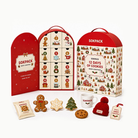Boîte de calendrier de l'avent personnalisée en papier écologique avec 12 compartiments pour biscuits, vide, pour emballages cadeaux de fêtes