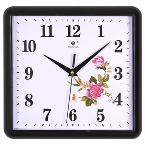 Square Quartz <b>Wall</b> <b>Clock</b> Analog Silent Battery Powered Perpetual Calendar <b>Digital</b> Display for Living Room Bedroom - Product Image 4