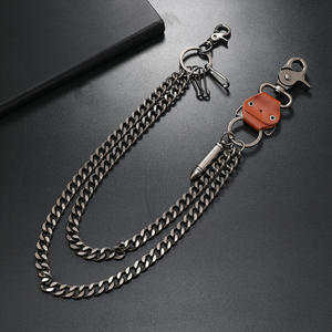 กระเป๋าใส่กางเกงสองชั้นสไตล์พังก์ทรงกะโหลกทำจากโลหะเงินโลโก้แบบออกแบบได้ตามต้องการ - Product Image 3