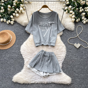 <span class=keywords><strong>Ensemble</strong></span> 2 pièces d'été pour femme : haut et pantalon de <span class=keywords><strong>jogging</strong></span> en dentelle – Vente en gros - Product Image 3