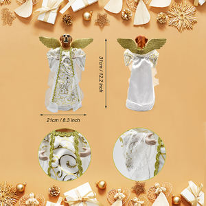 Adorno Navideño para el Árbol de Navidad, Estrella Blanca Brillante con Forma de Ángel, Decoración Navideña para el Hogar, Éxito de Ventas en 2025 - Product Image 2