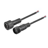 מחבר חוטים עמיד למים למערכת חשמל סולארית M15, IP65, 2/3 גידים, זכר/נקבה, 6A, 300V, נחושת, מתאם PVC/ניילון