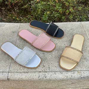 Chaussons confortables pour femmes en peau de mouton tricotée, pantoufles chaudes en fourrure pour l'intérieur, chaussures de maison avec nœud - Product Image 1