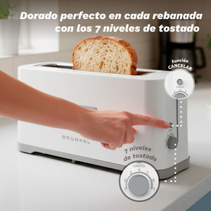 Ts-40easytoast 970W Extra Wide Slot <b>Toaster</b> With 7 Levels White - Product Image 5