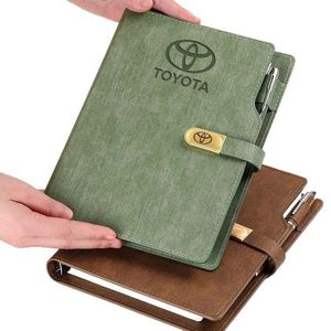 Carnet A5 en cuir de luxe pour bureau, avec couverture souple, reliure à anneaux, personnalisable, réutilisable, pour agenda professionnel - Product Image 1