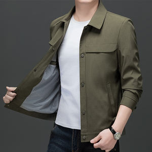Chaqueta de solapa para hombre, nueva, informal, para hombres de mediana edad y mayores, abrigo ejecutivo para negocios, primavera y otoño, cómoda y transpirable - Product Image 5