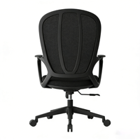 Mobilier de bureau commercial : Chaise de direction ergonomique à dossier mi-haut, chaise de bureau pivotante ergonomique sur roulettes.
