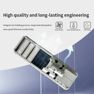 Lampada <span class=keywords><strong>da</strong></span> <span class=keywords><strong>giardino</strong></span> Smart Power lampione <span class=keywords><strong>esterno</strong></span> impermeabile Ip65 30w 60w 90w 120w 150w integrato tutto In uno lampione solare a Led - Product Image 4