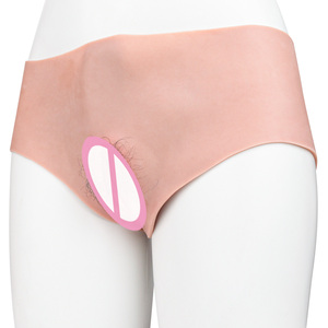 Pantalon avec faux vagin en silicone souple, à porter, pour transgenres, travestis et affirmation de genre - Product Image 3