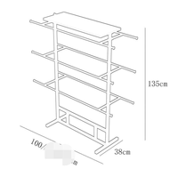 Étagères de rangement pour sous-vêtements, chaussettes, gants, en métal, sur pied, réglables, pour supermarché