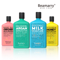 Gel douche nourrissant biologique naturel Rafraîchissements de marque privée lait de chèvre gel douche nettoyant éclaircissant et blanchissant
