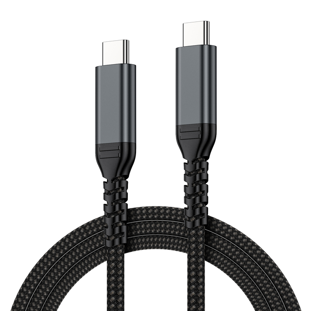 240W USB C to C Cable 1m 2m 3m Type-C 5A E-Mark Fast Charging Nylon Braided Cord Cable 10Gbps