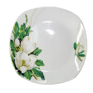 Restaurant Square Shape Tableware Dinner Plate Ceramic Plate Dishes Porcelain Plate Sets