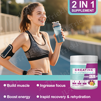 Poudre de créatine et d'électrolytes JULONG en marque privée 5000 mg pour la force musculaire et le soutien du glycogène