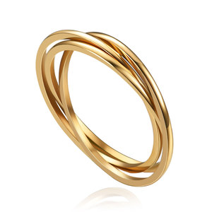 Stainless Steel Three <b>Ring</b> Band 1Mm Unisex Jewelry Geometric Shape Round Design For <b>Couple</b> Or Individual Wear - Product Image 5