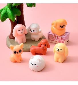 Mini figurines de chiens en résine, accessoires mignons, jouets en peluche pour chiots, décorations de bureau DIY, petits animaux pour maison de poupée - Product Image 4