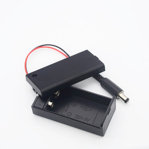 Boîtier de batterie SBH-9V 9V avec connecteur DC et interrupteur pour batterie 6F22 - Product Image 1