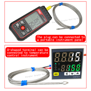 Ligne de thermomètre de type K Thermocouple résistant aux hautes températures capteur de température d'isolation de température de four en Fiber de céramique - Product Image 5