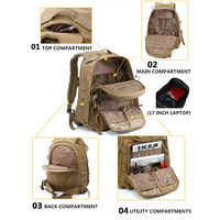 Sac à dos tactique Fabricant professionnel Sacs à dos intercalaires informatiques tactiques d'assaut de randonnée étanches personnalisés