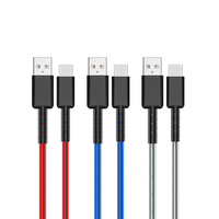 Usine un arrêt service câble de charge OEM ODM 1m 3.3ft PVC câble USB emballé dans une boîte acrylique accrocher sur présentoir de vente au détail