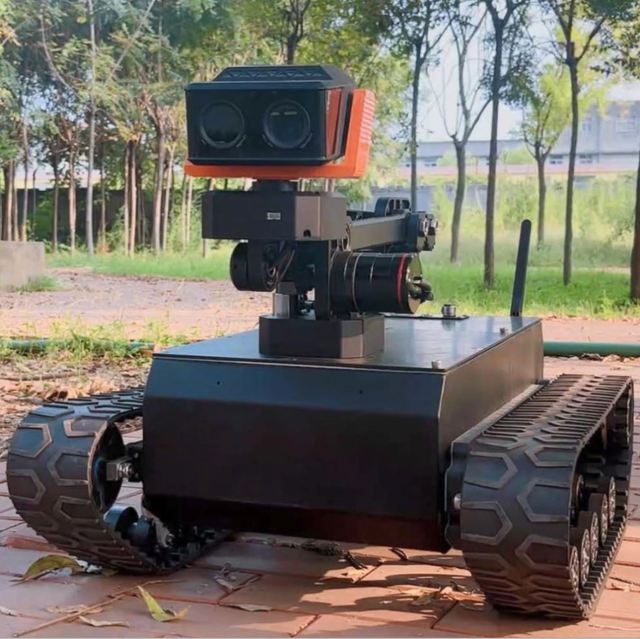 GPS Navigation Remote Control Tracked Robot Chassis Patrol Inspection Robot for Large Industrial Areas