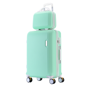 Ensemble <span class=keywords><strong>de</strong></span> valises violettes 20'' à roulettes, résistantes aux rayures, en ABS, avec double poignée télescopique et serrure à combinaison, bagages cabine modernes - Product Image 1