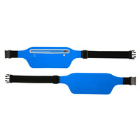 Sac banane sportif imperméable absorbant la transpiration avec fermeture éclair, support de téléphone, ceinture de course portable unisexe pour la randonnée et les voyages
