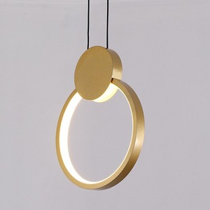 Lámpara Colgante LED Minimalista de Estilo Nórdico, Moderna, Dorada, para Comedor, Bar, Cafetería, Pared de Fondo, Dormitorio, Iluminación de 12W - Product Image 2