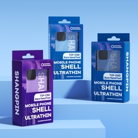 Boîte cadeau de luxe haut de gamme en carton recyclé avec fermeture magnétique, couvercle à fenêtre transparente, tiroir, logo personnalisé et doublure en éponge pour mobile