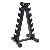 Support d'haltères vertical en gros d'usine équipement de fitness type A support triangulaire 6 paires de supports d'haltères