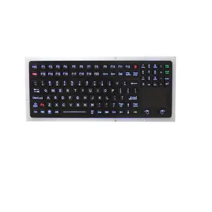 Marine rugged metal keyboard with backlit and touchpad IP65 grade