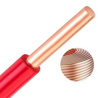 Câble d'alimentation monobrin isolé en PVC, fil de cuivre BV, fourni directement par l'usine, pour le câblage de construction