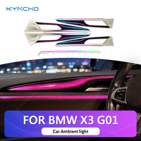 KYNCHO pour BMW X3 G01, éclairage ambiant LED pour voiture, symphonie d'éclairage intérieur, lampe décorative de voiture 12V, éclairage intérieur automobile, fonctionnalités colorées