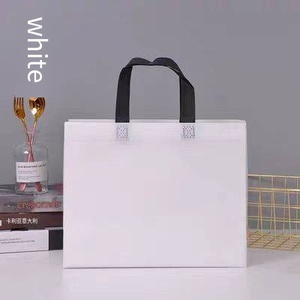 Sac de courses rose en non-tissé à motif de dessin animé, écologique, réutilisable, imperméable et enduit - Product Image 5