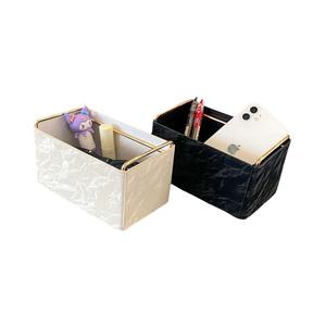 Caja de Almacenamiento de Cuero, Rectangular, Cuadrada, con Patrón de Mármol Blanco y Negro, Organizador de Cosméticos de Escritorio, Tipo Vertical, Decorativa - Product Image 4
