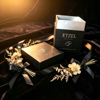 Boîtes cadeaux portables de luxe noir mat personnalisées écologiques avec logo, boîte rigide haut de gamme avec estampage à chaud argenté pour bijoux et bougies