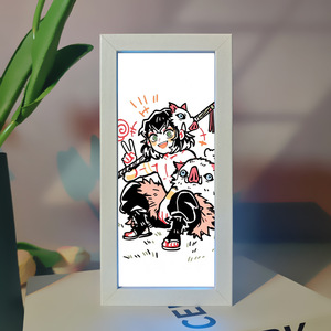 Lámpara de Mesa RGB de Anime con Control Remoto, Luz Cálida, Marco Tallado en 3D, Decoración Nocturna para Regalo de Año Nuevo - Product Image 4