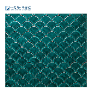 Mosaik Ubin Ikan Skala Biru Yang Paling Terkenal Mosaik Ubin Mosaik Digunakan untuk Dinding Bata dan Kolam Renang - Product Image 3