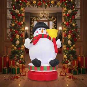 Bonhomme <span class=keywords><strong>de</strong></span> neige gonflable <span class=keywords><strong>de</strong></span> Noël avec éclairage LED 3D, décoration <span class=keywords><strong>de</strong></span> jardin gonflable <span class=keywords><strong>pour</strong></span> l'éclairage extérieur des fêtes - Product Image 1