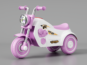 Детский трехколесный электромобиль на пульте управления для детей (унисекс) с педалями, складные пластиковые колеса из полиуретана - Product Image 4