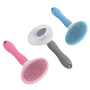 Oneko Pet Supplies Wholesale Auto- cleaning Hair Removal Tool Staineess Stainless Steel Pet Grooming Brush