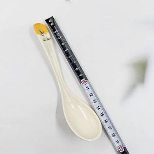 Cuchara de melamina de calidad alimentaria de dos yuanes, cuchara para beber de estilo chino con mango largo, cuchara de plástico imitación porcelana, comercial - Product Image 2